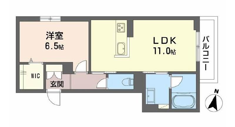 東広島市八本松東のアパートの間取り