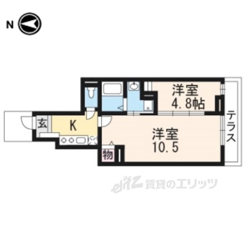 【カーサアルドーレ１の間取り】