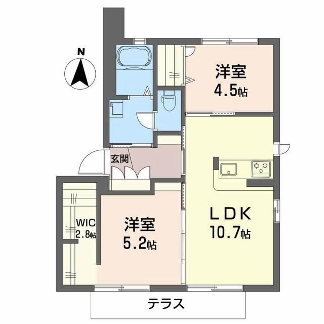 岩沼市藤浪のアパートの間取り