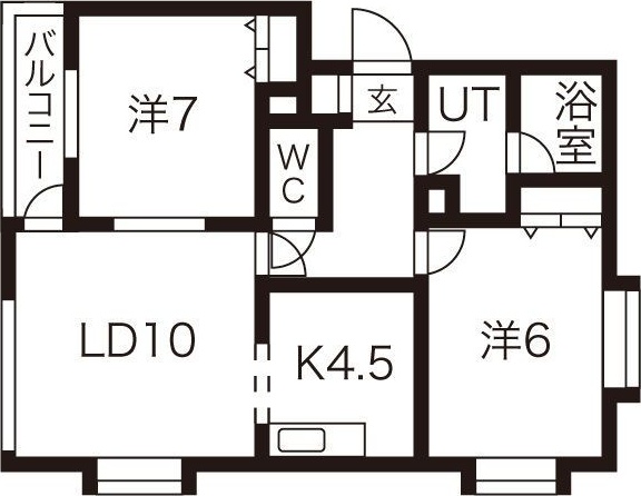 盛岡市門１丁目築31年の間取り