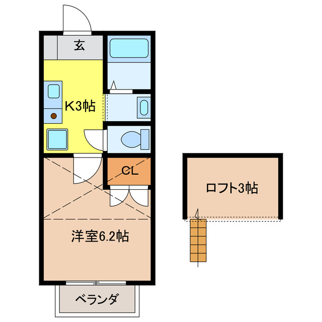 パルテネール北及　Ｓの間取り