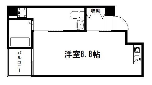 京都市下京区西七条南月読町のマンションの間取り