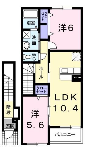 メゾンドパストラル２の間取り