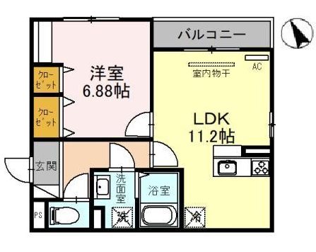 草津市平井のアパートの間取り