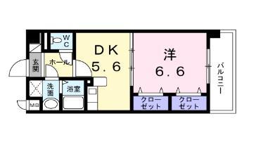 鹿児島市谷山中央のマンションの間取り