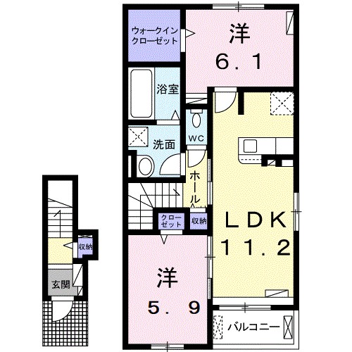 オイコス　オニロ　相生Ｄの間取り