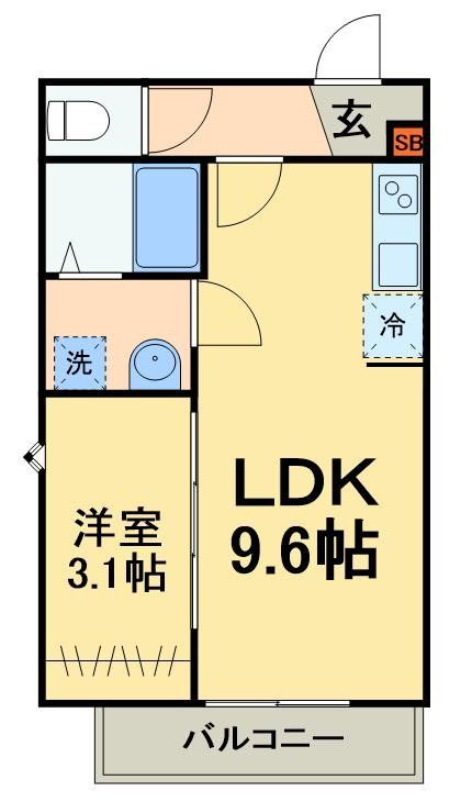 （仮称）船橋市二和東6　B棟Ｂ号棟の間取り