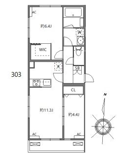 【さいたま市大宮区浅間町のマンションの間取り】