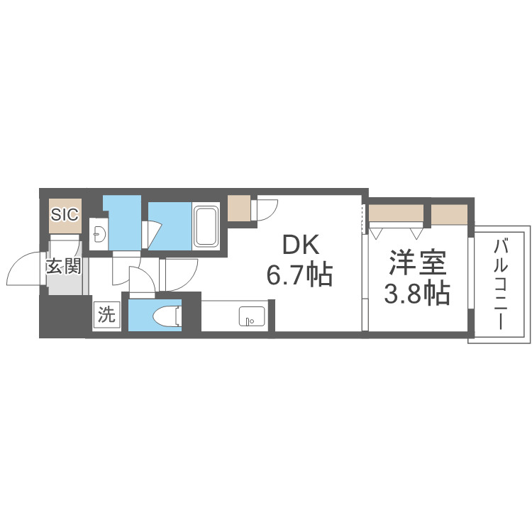 Dimora靭公園の間取り