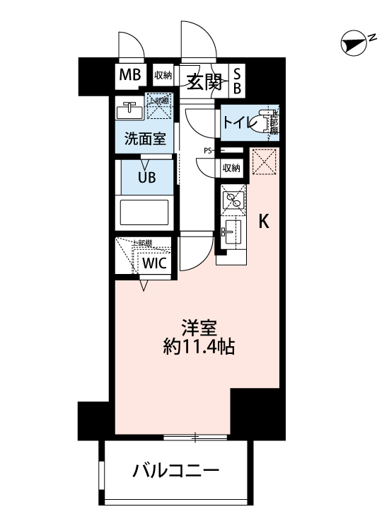 福岡市東区馬出のマンションの間取り