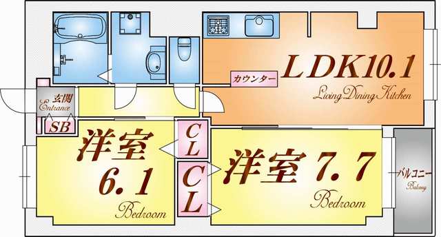 リアルテ霞ヶ丘の間取り