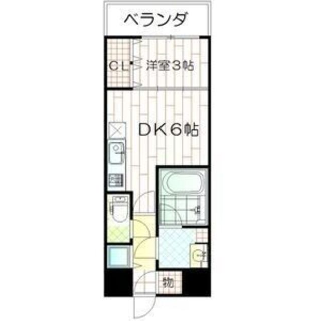 大阪市生野区中川東のマンションの間取り