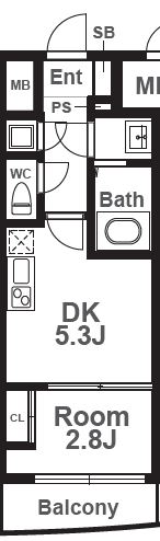 SERENiTE本町refletの間取り