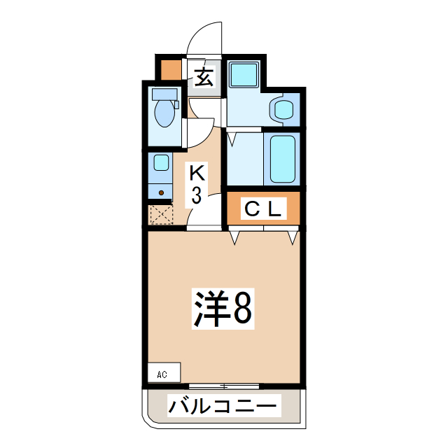 郡山市島のマンションの間取り