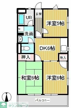 西東京市北町のマンションの間取り