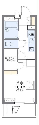 レオパレスプレジャー　宇都宮の間取り