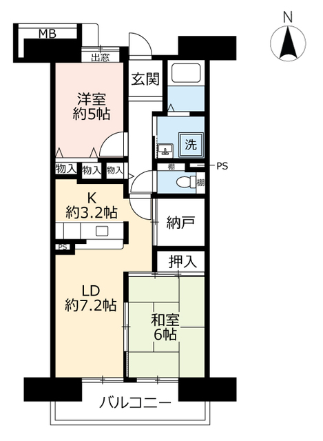 ＵＲコンフォール城山の間取り