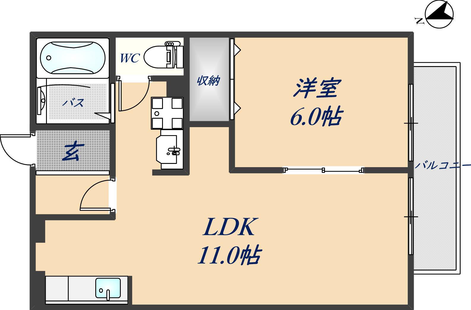 ブエナアビテート　Iの間取り