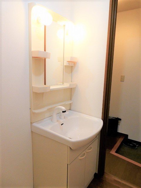 洗面設備　写真は201号室です。（参考）