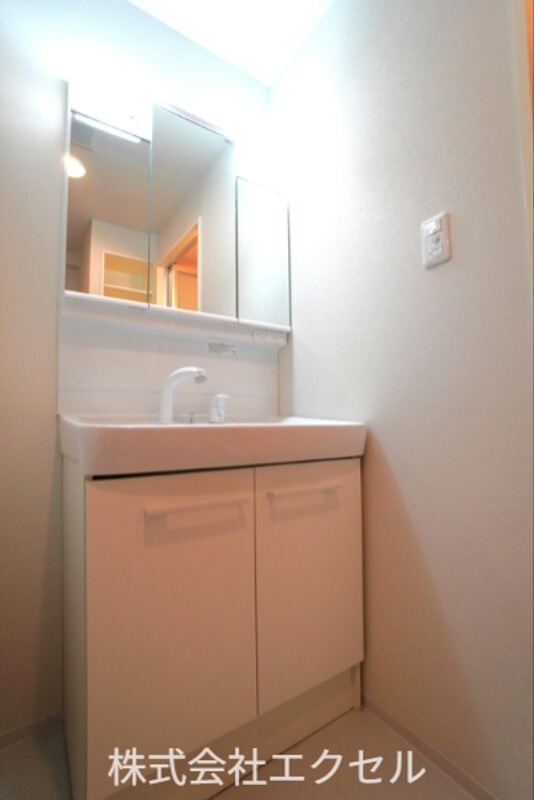 洗面設備　シャワー付き洗面台です。