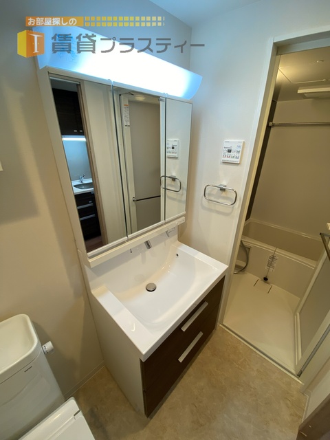 洗面設備　準備の捗る独立タイプ