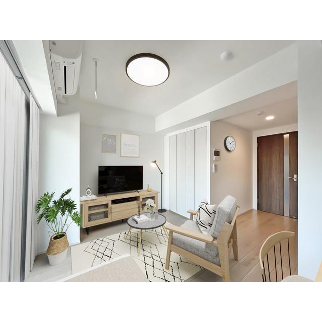 居室・リビング　家具・調度品等はＣＧ　加工です。実際の賃貸住居　には含まれま