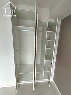 収納　これだけあれば十分ですね（同じタイプのお部屋です）