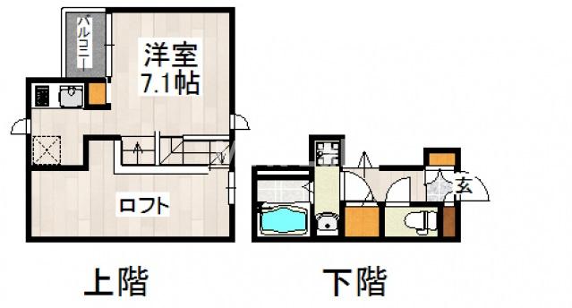 地下鉄箱崎線 箱崎九大前駅 徒歩6分 2階建 築12年の間取り写真