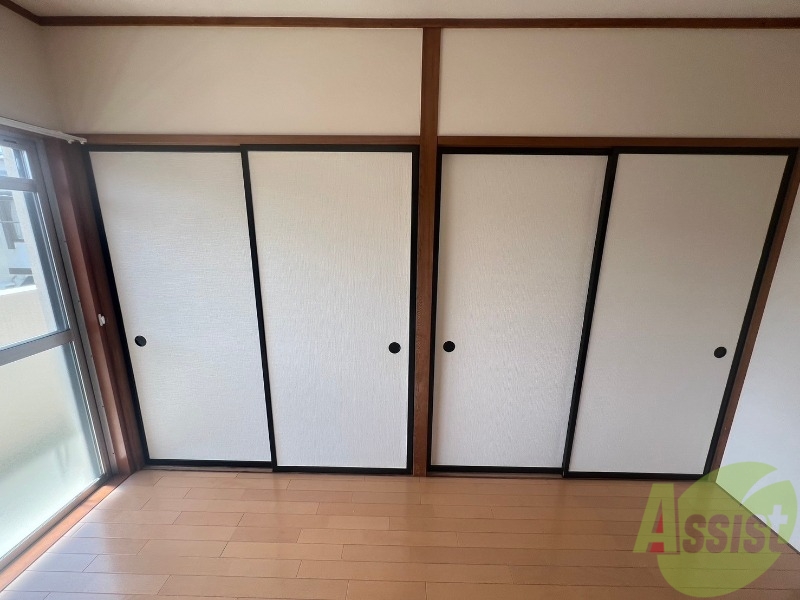 収納　一面が収納になっているのでしっかり収納ができます