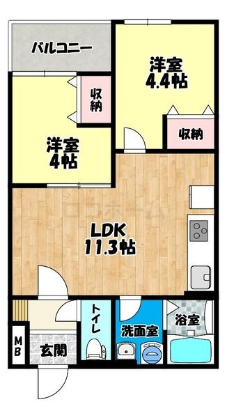 レジーナ本町の間取り写真