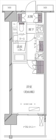Aーstandard芝浦の間取り写真