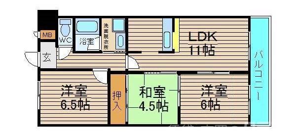 カナート浅香の間取り写真