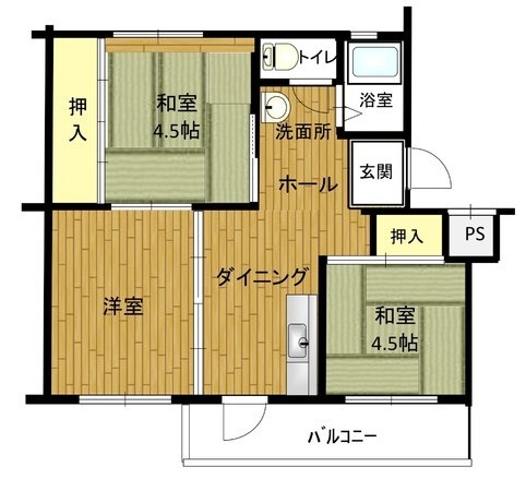 姫路青山6号棟の間取り写真