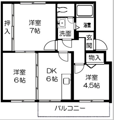 松林住宅２号棟の間取り