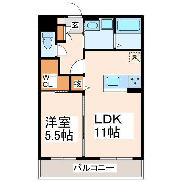 菊池市隈府のマンションの間取り