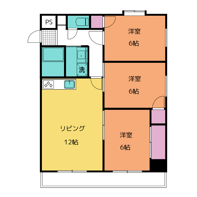 タウンハウス桜山の間取り