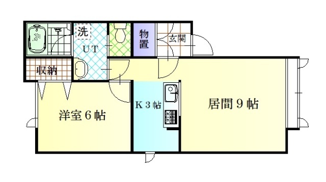 旭川市永山四条のアパートの間取り