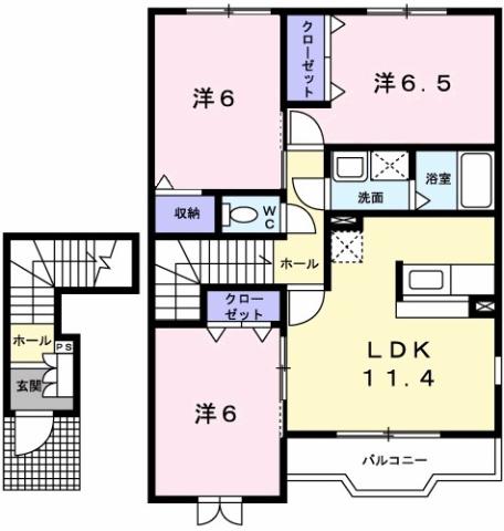 グレイスフル Cの間取り