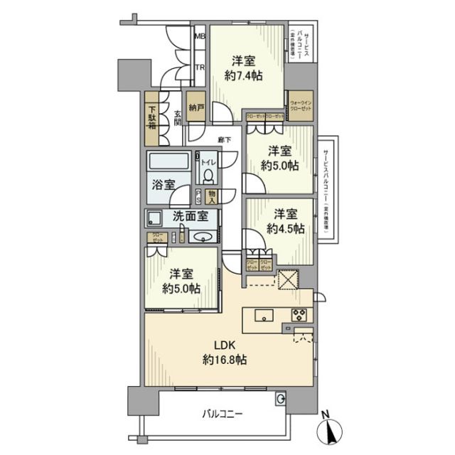 愛知県名古屋市西区幅下２（マンション）の賃貸物件の間取り