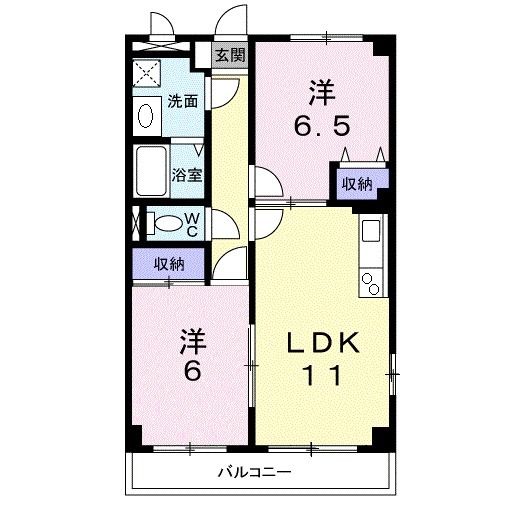 藤井寺市津堂のマンションの間取り