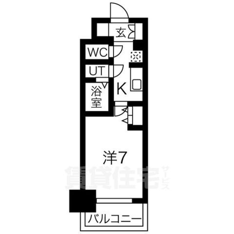 名古屋市西区那古野のマンションの間取り