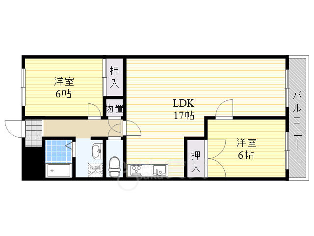 グランジュール淀川の間取り