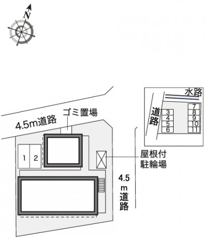 【レオパレス白山高木の駐車場】