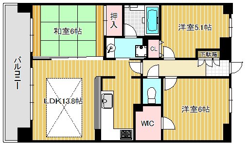 エスリード野洲の間取り