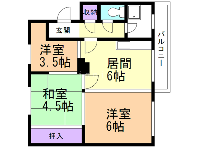 新光ハイツの間取り