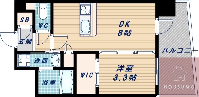 セレニテ江坂ルフレの間取り