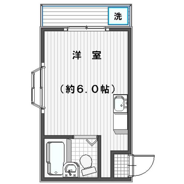 狭山市大字東三ツ木のアパートの間取り