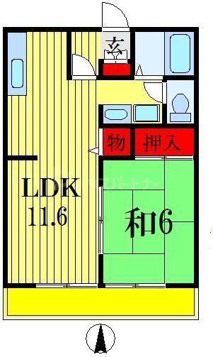 船橋市南海神のアパートの間取り