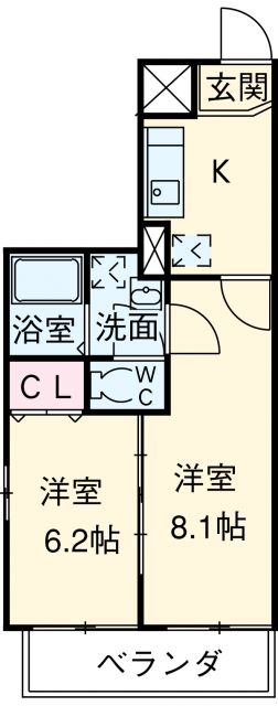 沼津市大手町のマンションの間取り