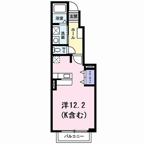 城陽市富野のアパートの間取り